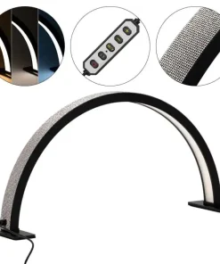 Lampada da tavolo ad arco - HQ-55D NERA CON STRASS